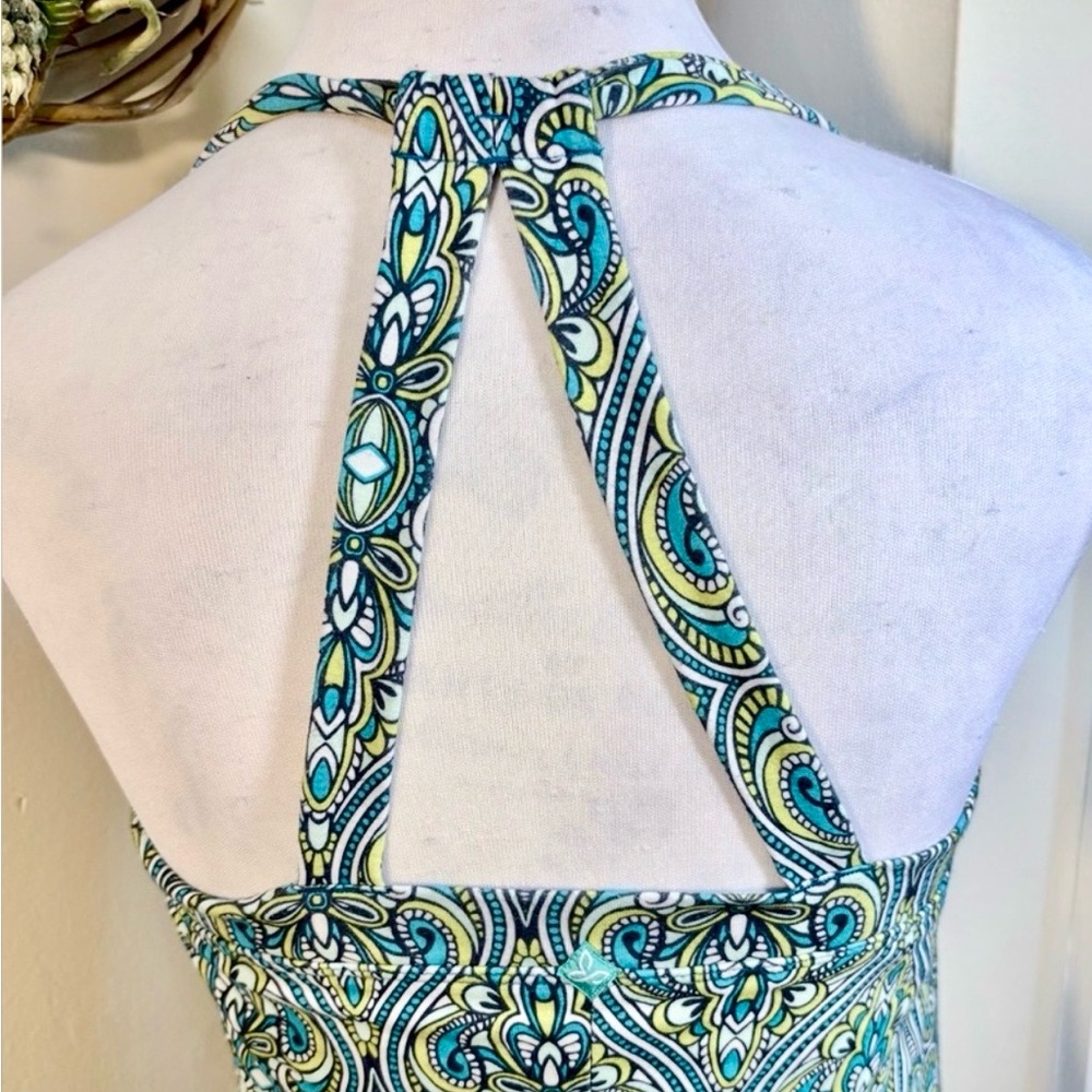 Prana Quinn Medallion Print Strappy Shelf Bra A-Line Sundress Size S💚 - Picture 6 of 11